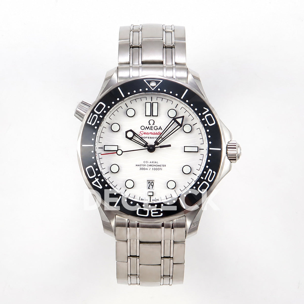 Omega Seamaster Diver 300M ORF white dial steel 8800 Free Sprung — front view
