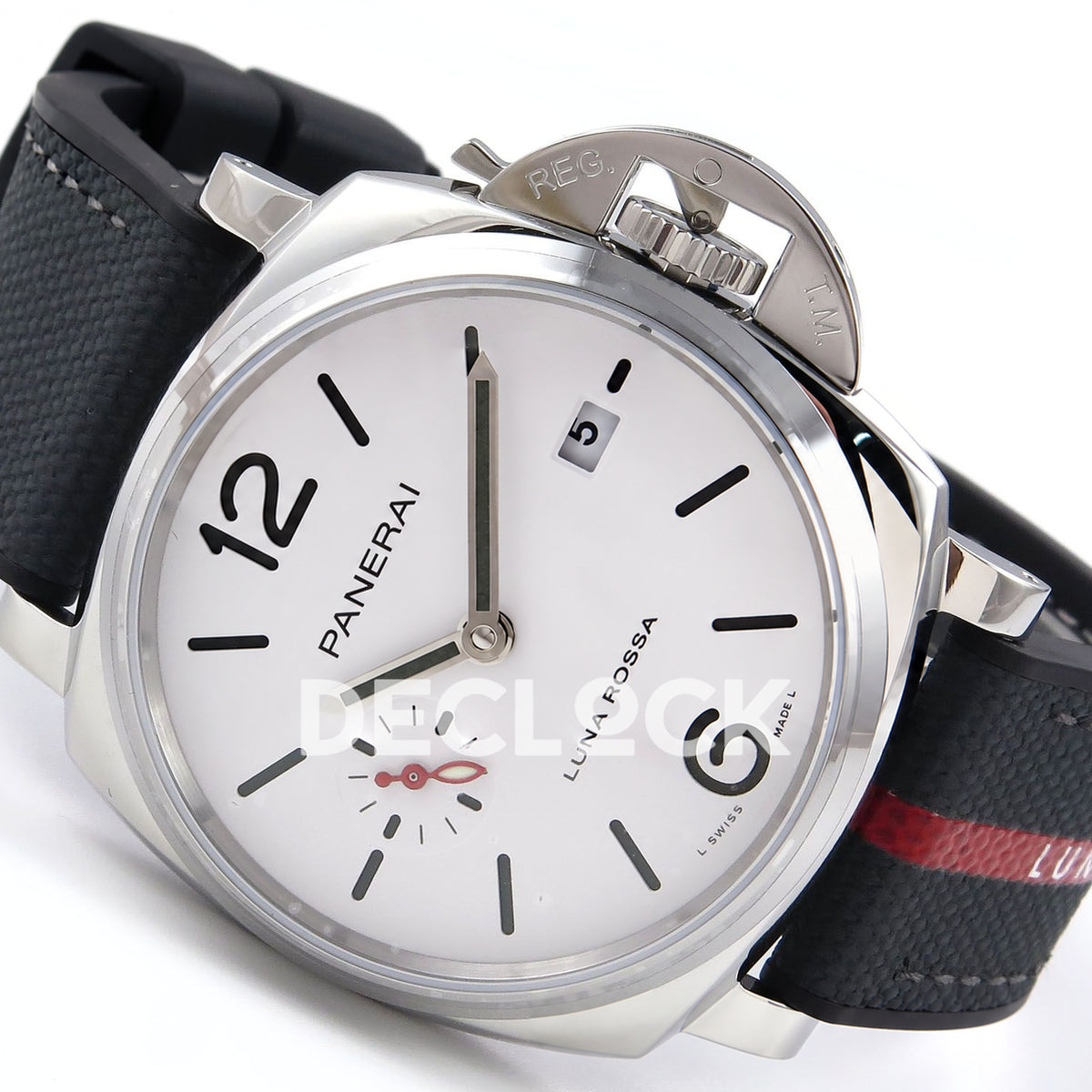Panerai Luminor Due Luna Rossa PAM01381 White Dial VSF P900 replica - dial angle right