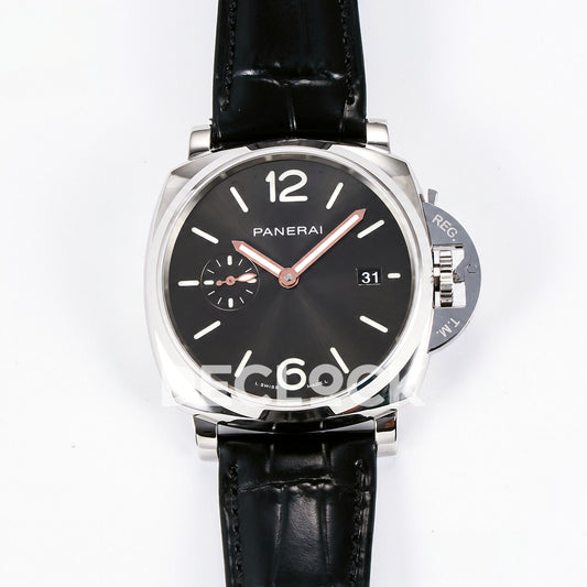Panerai Luminor Due PAM01250 Anthracite Dial Black Leather VSF P900 replica - front