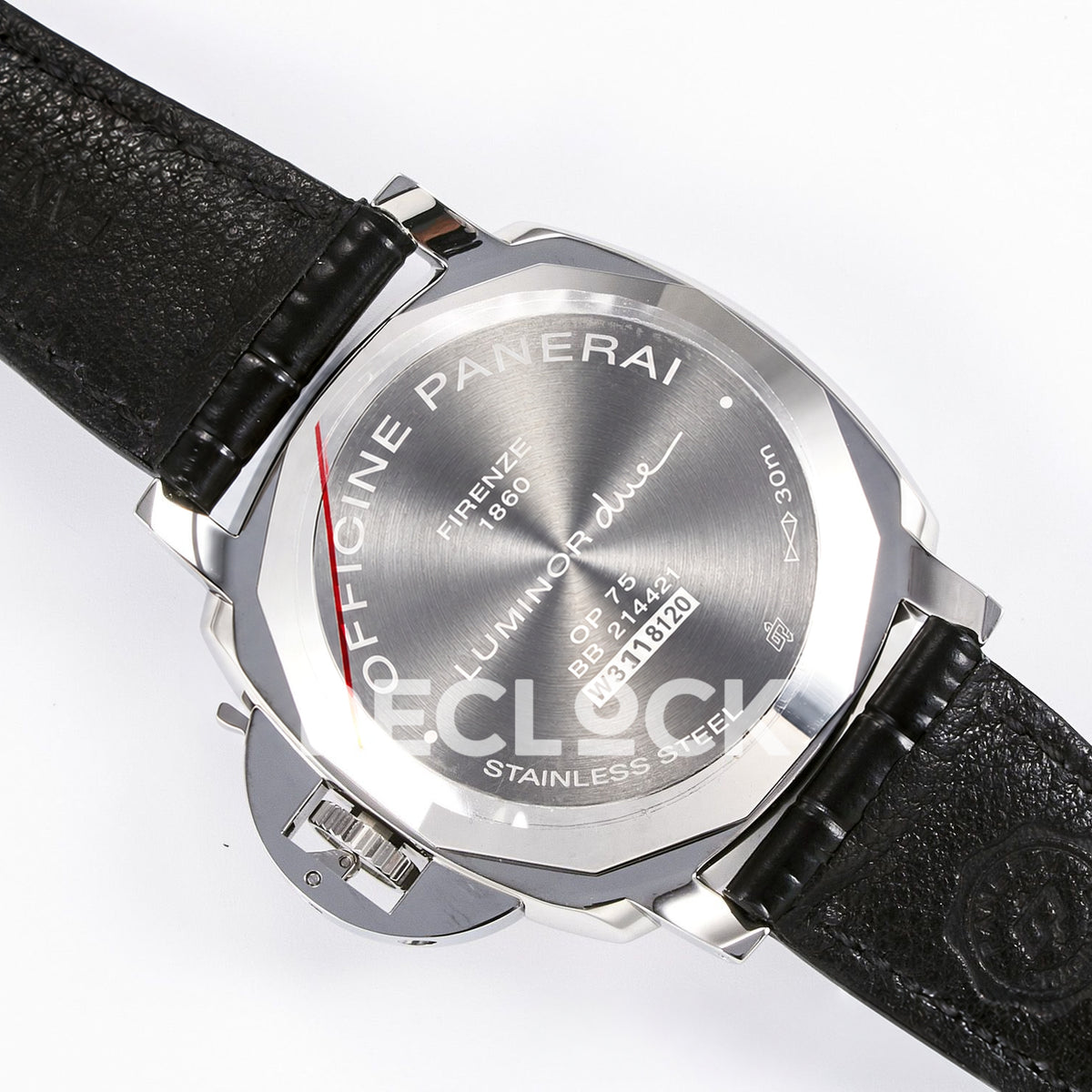Panerai Luminor Due PAM01250 Anthracite Dial Black Leather VSF P900 replica - caseback engraving