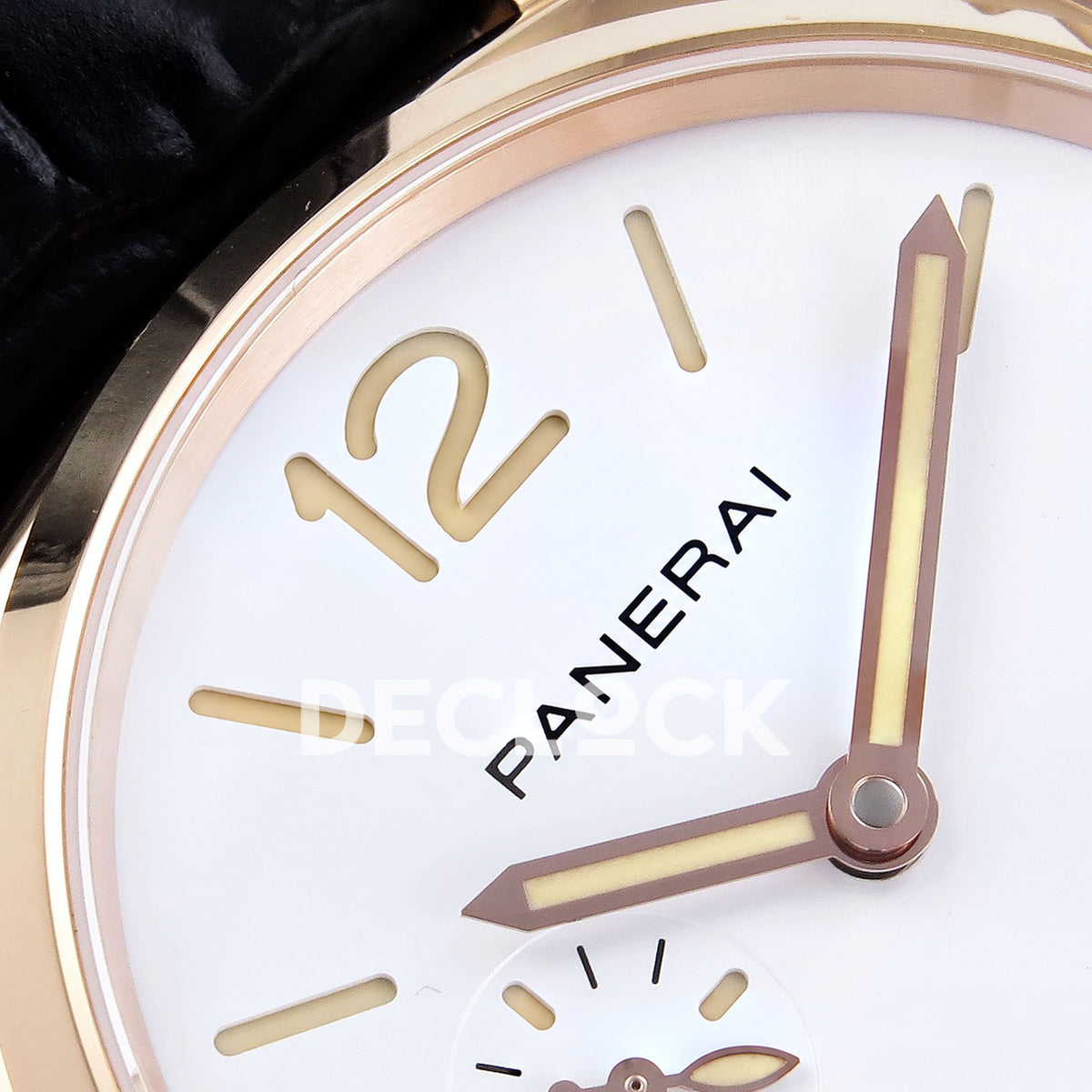 Panerai Luminor Due PAM01336 White Black Leather VSF P900 replica - dial closeup