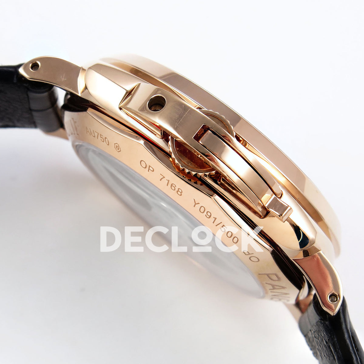 Panerai Luminor Due PAM01336 White Black Leather VSF P900 replica - crown bridge profile