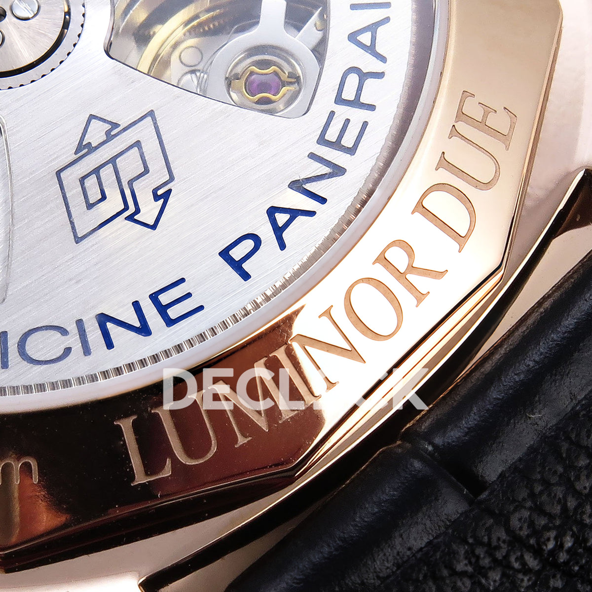 Panerai Luminor Due PAM01336 White Black Leather VSF P900 replica - caseback detail