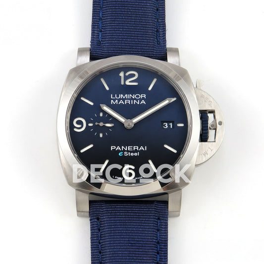 Panerai Luminor Marina Blu Profondo PAM01157 Blue Nylon VSF P9010 Updated replica - front