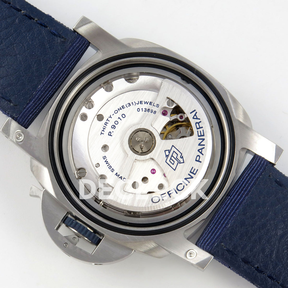 Panerai Luminor Marina Blu Profondo PAM01157 Blue Nylon VSF P9010 Updated replica - movement back