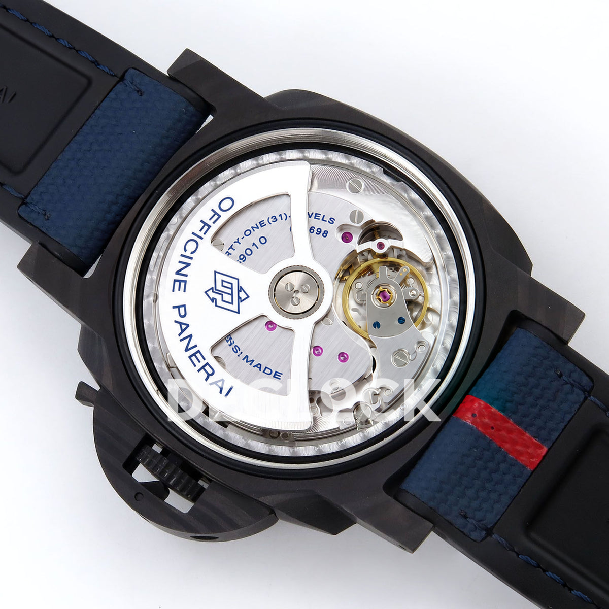 Panerai Luminor Marina Carbotech Luna Rossa PAM01529 Blue Fabric VSF P9010 Updated replica - movement back