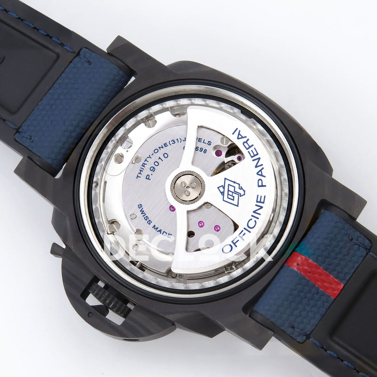 Panerai Luminor Marina Carbotech Luna Rossa PAM01529 Blue Fabric VSF P9010 Updated replica - movement angle