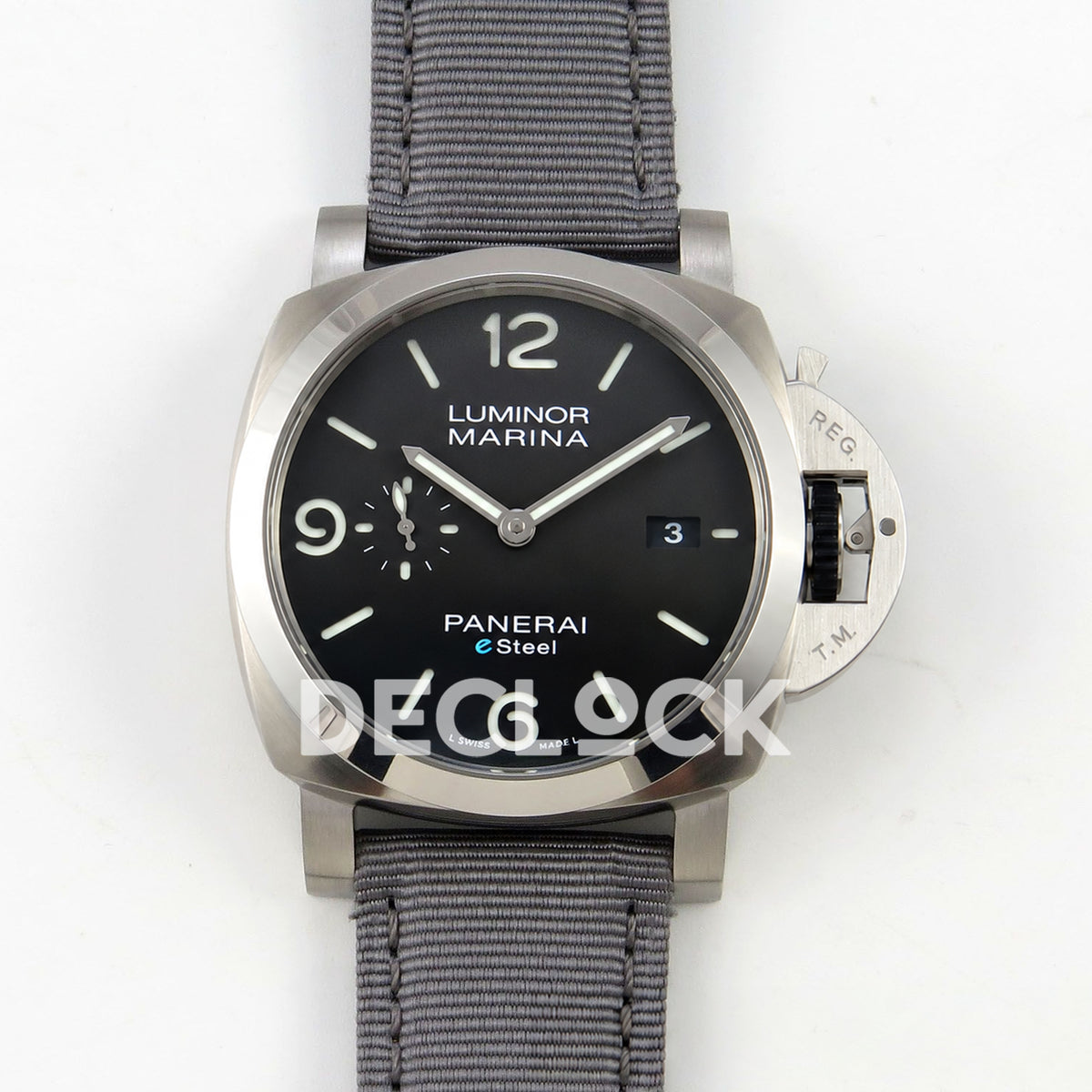 Panerai Luminor Marina Grigio Roccia PAM01358 Grey Nylon VSF P9010 Updated replica - front