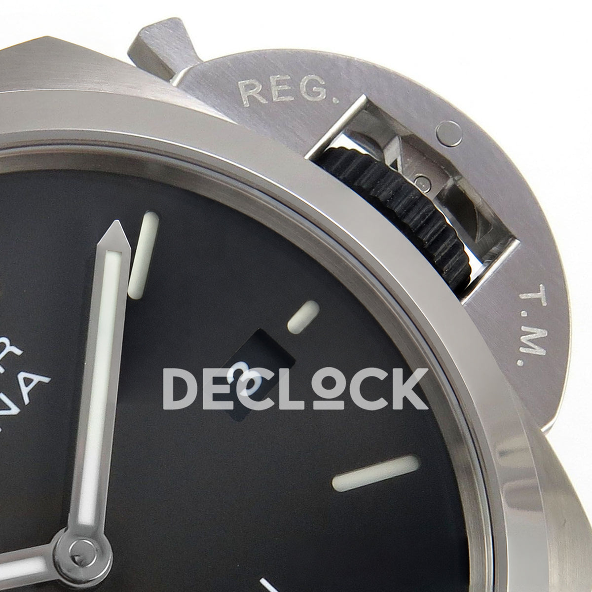 Panerai Luminor Marina Grigio Roccia PAM01358 Grey Nylon VSF P9010 Updated replica - crown date detail