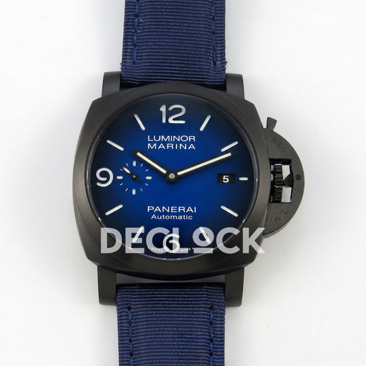Panerai Luminor Marina Milan PAM02319 Blue Ombre DLC VSF P9010 replica - front