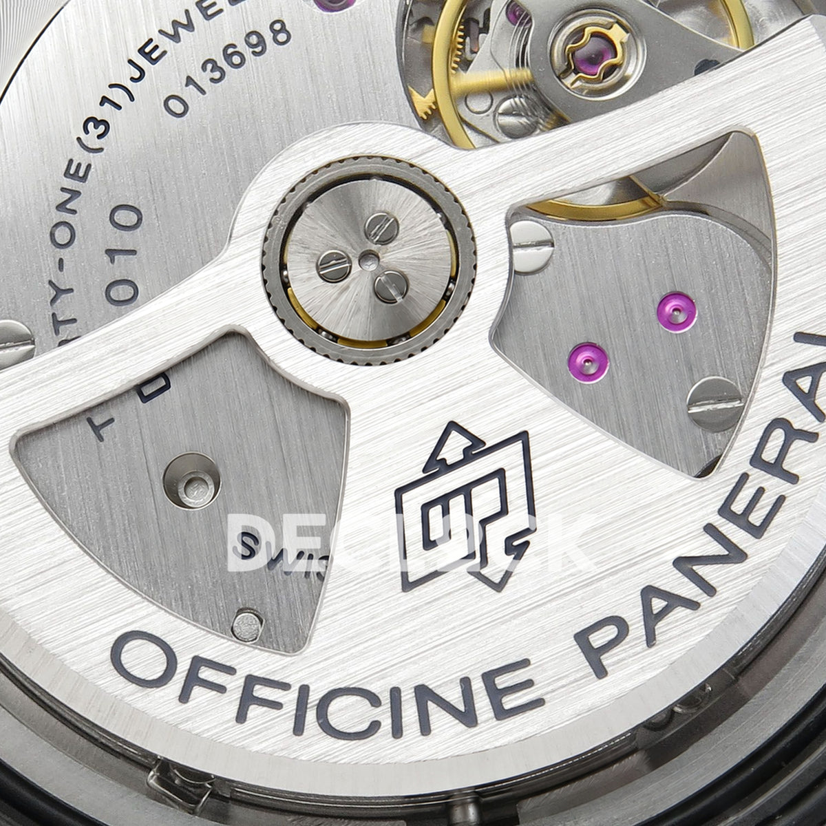 Panerai Luminor Marina Milan PAM02319 Blue Ombre DLC VSF P9010 replica - rotor detail