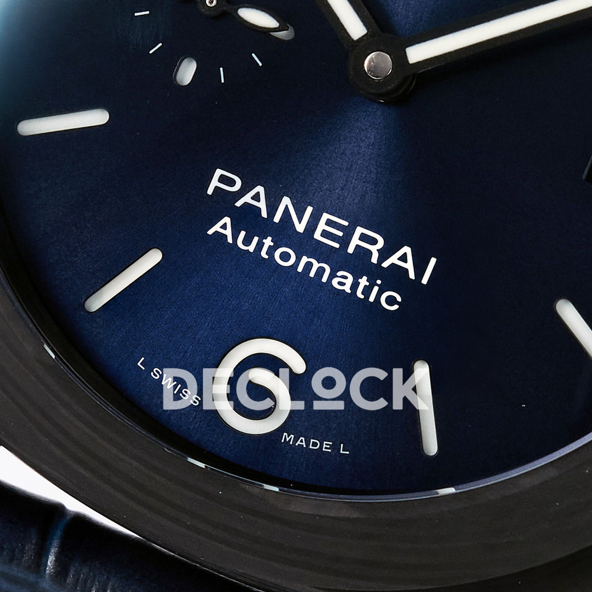 Panerai Luminor Marina PAM01664 Carbotech Blue Dial Leather VSF P.9010 replica - dial lower