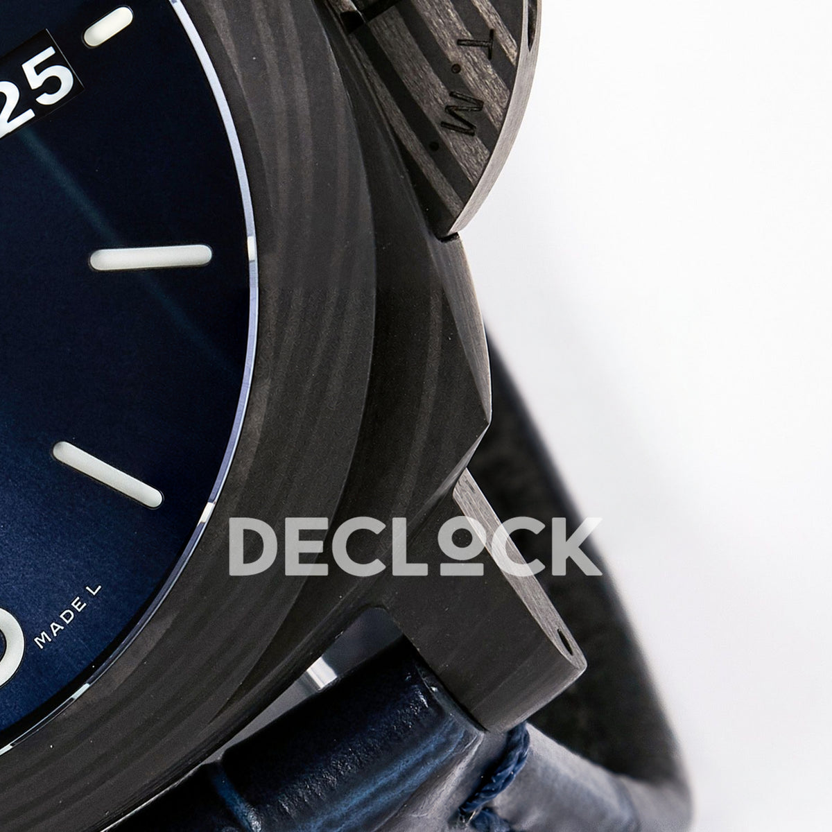 Panerai Luminor Marina PAM01664 Carbotech Blue Dial Leather VSF P.9010 replica - case lug right