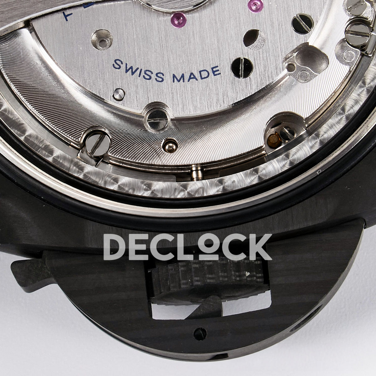 Panerai Luminor Marina PAM01664 Carbotech Blue Dial Leather VSF P.9010 replica - movement lower