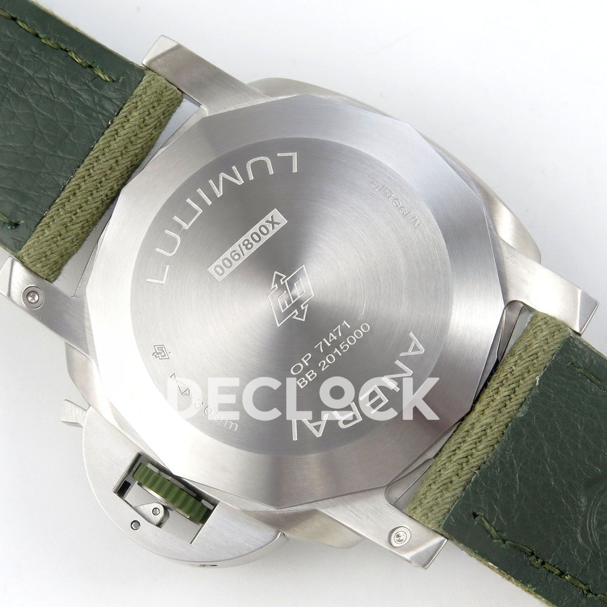 Panerai Luminor Marina Verde Smeraldo PAM01356 Green Nylon VSF P9010 Updated replica - esteel caseback