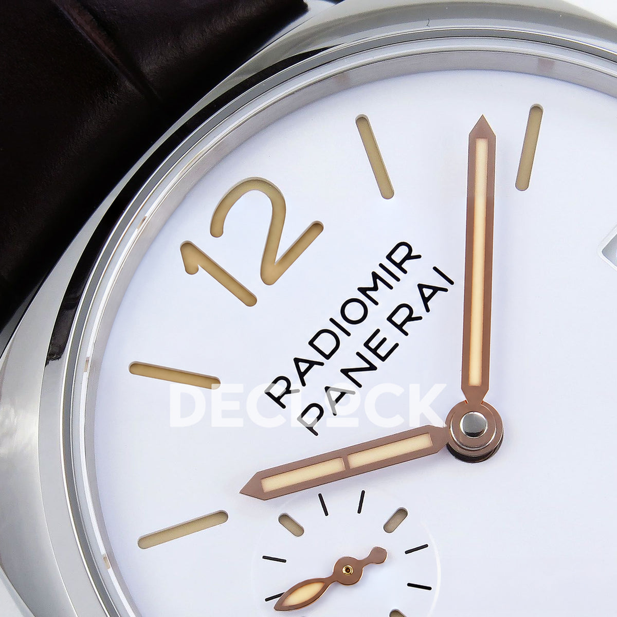Panerai Radiomir Quaranta PAM01292 White Dial Brown Leather VSF P900 replica - upper dial detail