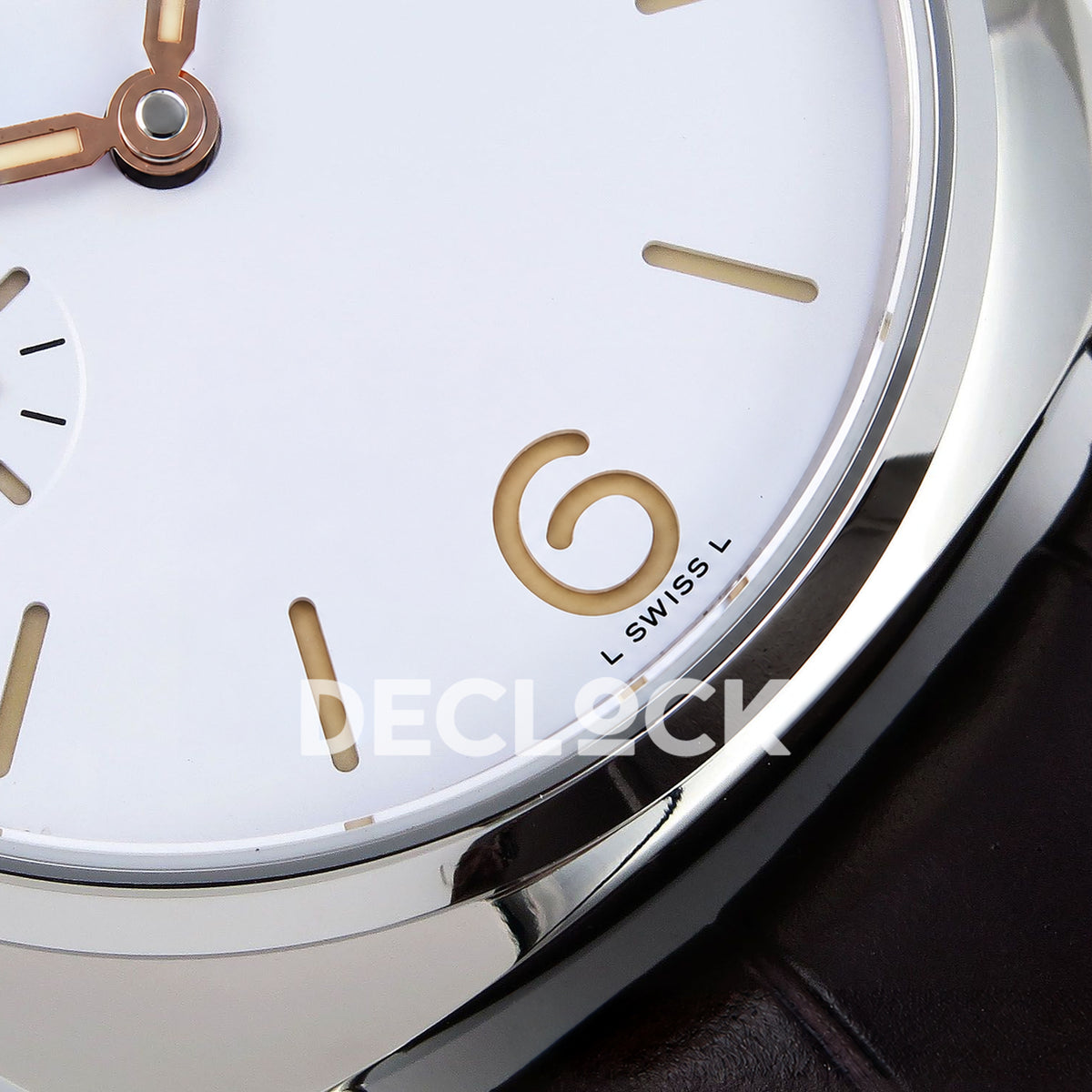Panerai Radiomir Quaranta PAM01292 White Dial Brown Leather VSF P900 replica - lower dial detail