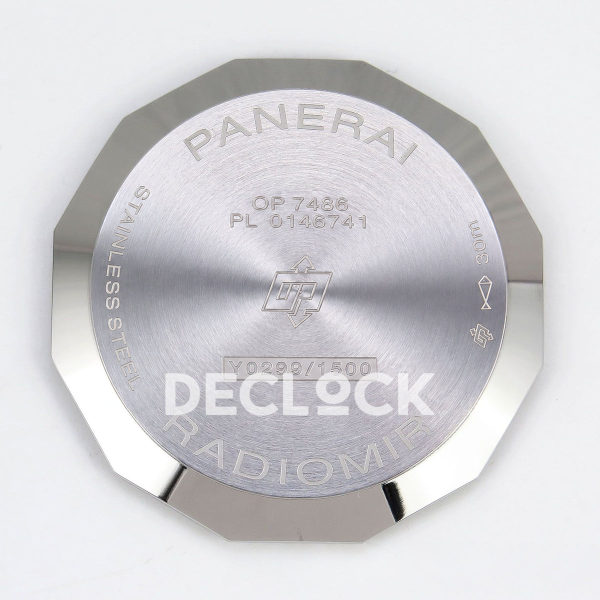 Panerai Radiomir Quaranta PAM01292 White Dial Brown Leather VSF P900 replica - caseback exterior