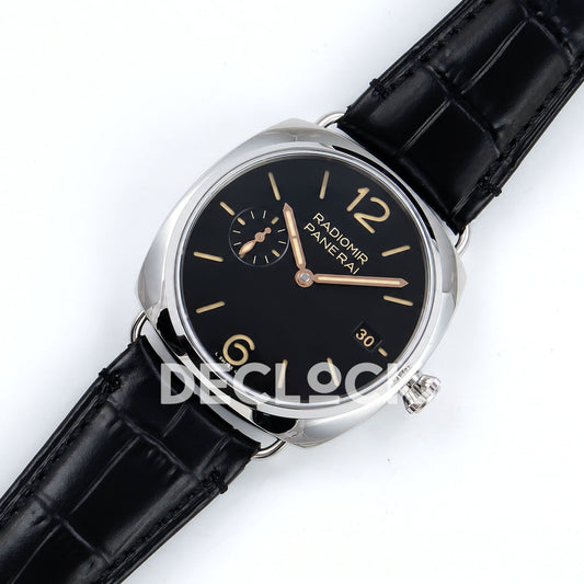 Panerai Radiomir Quaranta PAM01294 Black Dial Black Leather VSF P900 replica - dial angle left