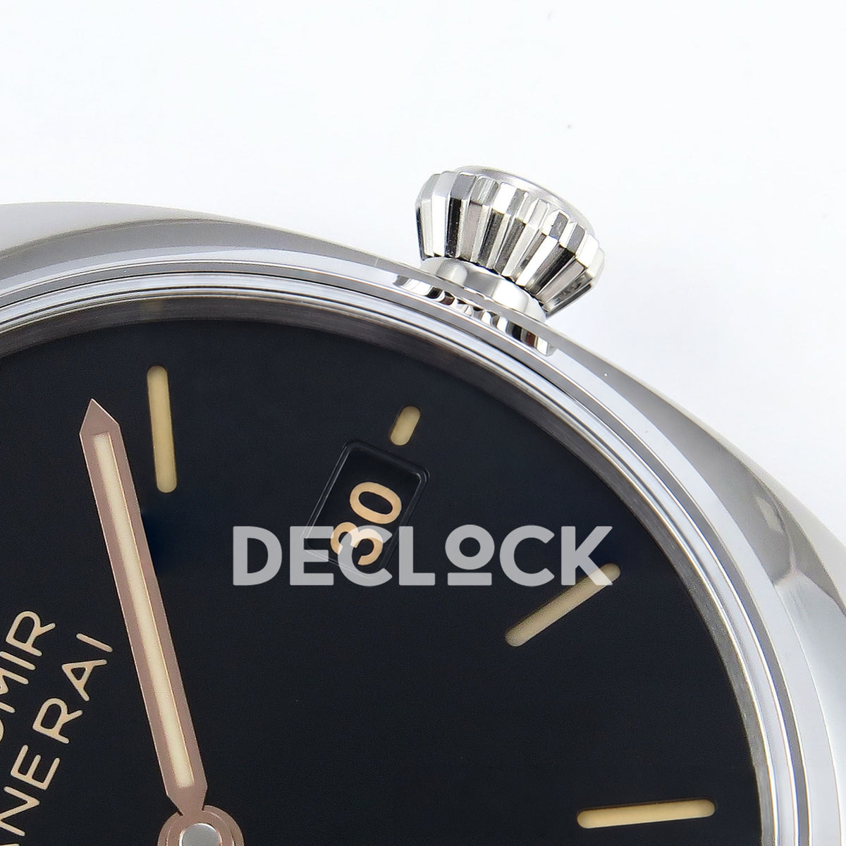 Panerai Radiomir Quaranta PAM01294 Black Dial Black Leather VSF P900 replica - crown date detail
