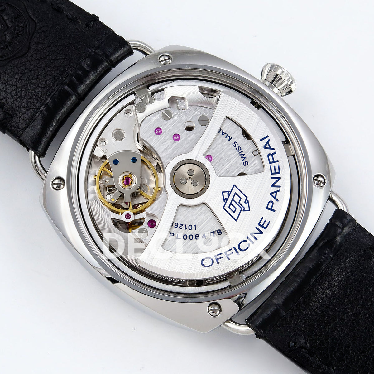 Panerai Radiomir Quaranta PAM01294 Black Dial Black Leather VSF P900 replica - movement back