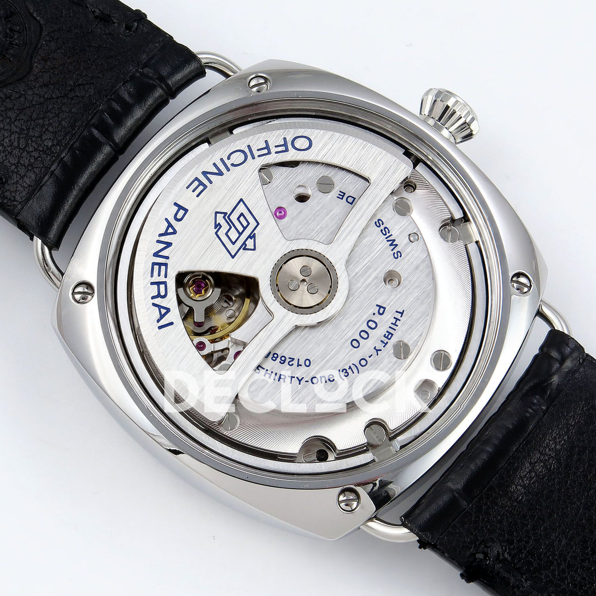 Panerai Radiomir Quaranta PAM01294 Black Dial Black Leather VSF P900 replica - movement angle