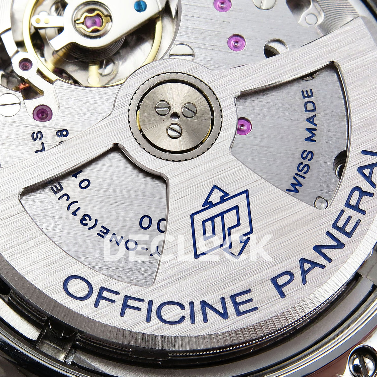 Panerai Radiomir Quaranta PAM01386 Green Dial Brown Leather VSF P900 replica - rotor detail