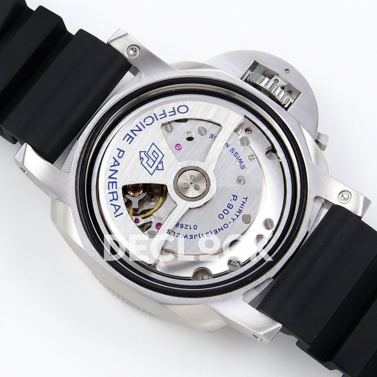 Panerai Submersible Bianco PAM02223 White Black Rubber VSF P900 replica - movement angle