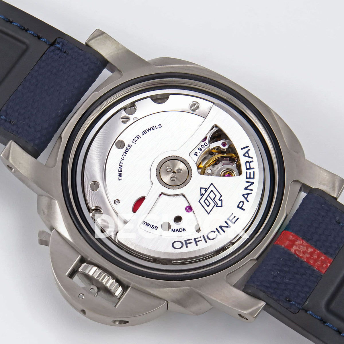 Panerai Submersible GMT Luna Rossa Titanio PAM01507 Blue Dial VSF P900 replica - movement back