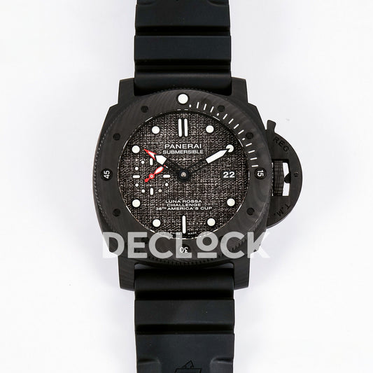 Panerai Submersible Luna Rossa PAM01039 Carbotech Black Rubber VSF Automatic replica - front