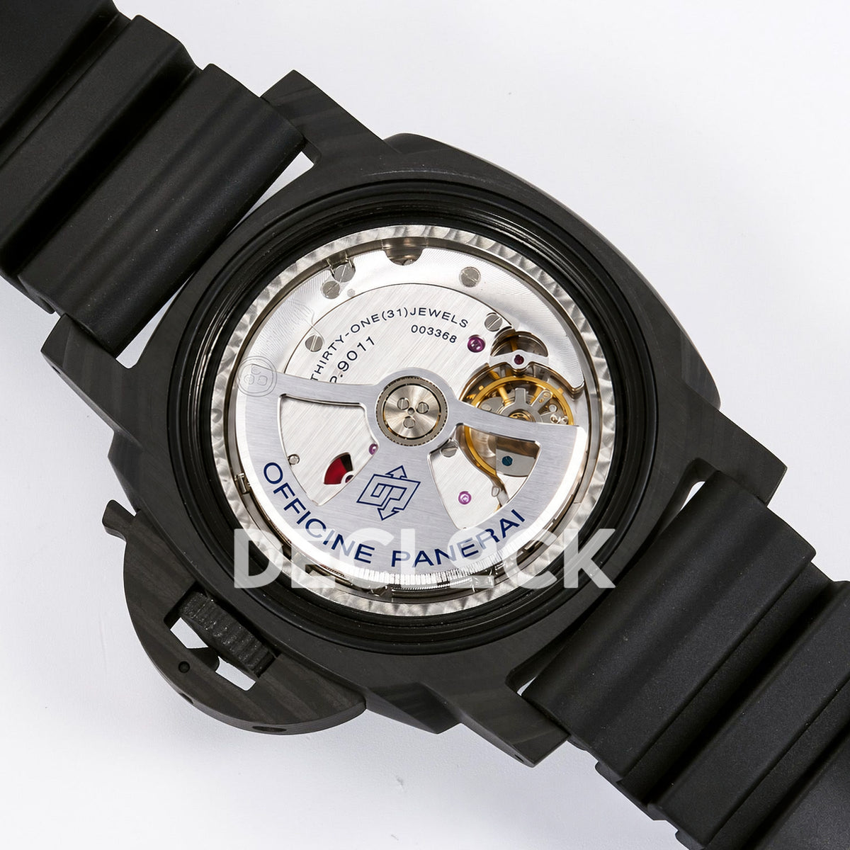 Panerai Submersible Luna Rossa PAM01039 Carbotech Black Rubber VSF Automatic replica - movement angle