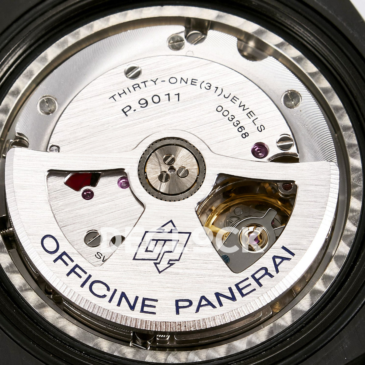 Panerai Submersible Luna Rossa PAM01039 Carbotech Black Rubber VSF Automatic replica - rotor closeup