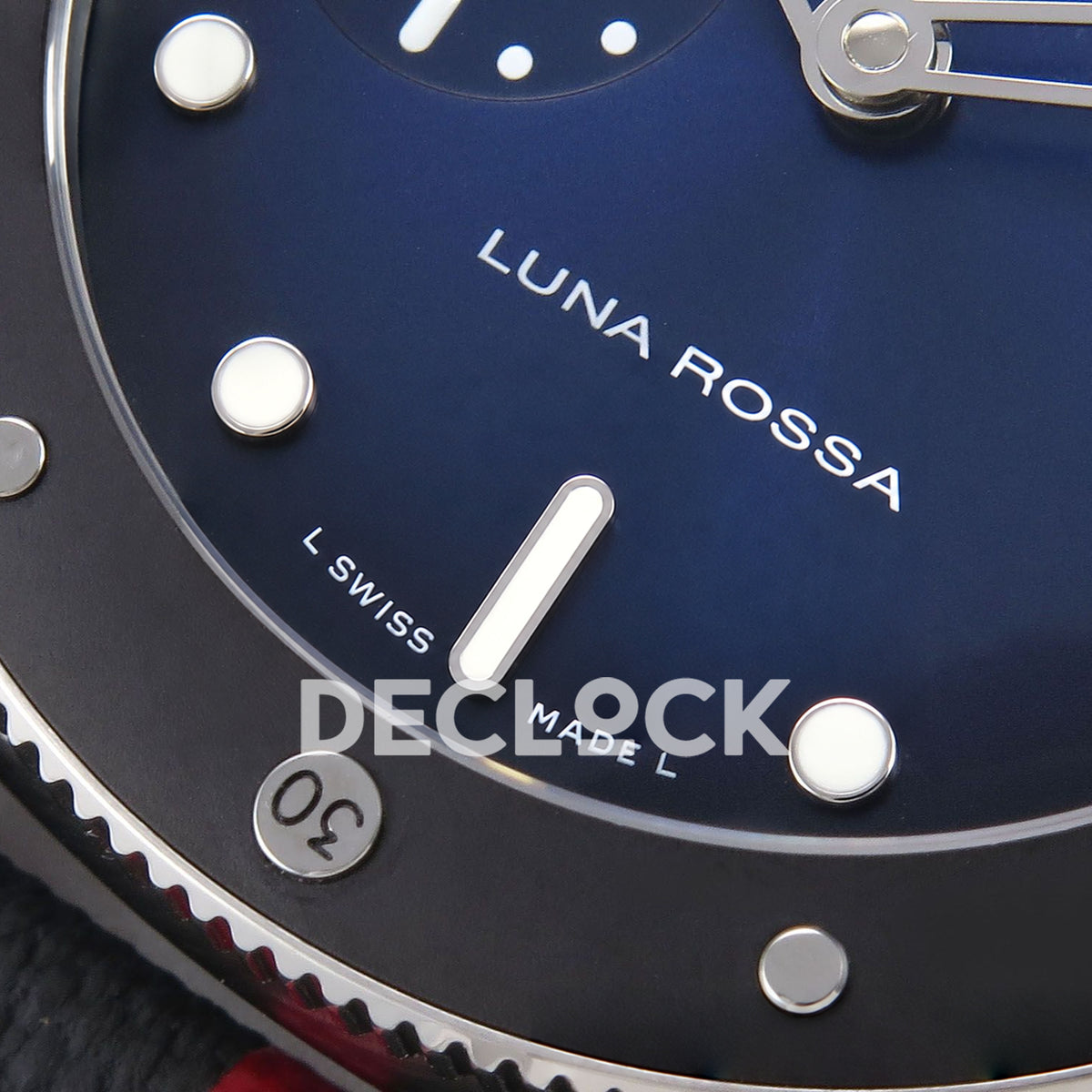 Panerai Submersible Luna Rossa PAM01565 Blue Dial VSF P900 replica - lower dial detail