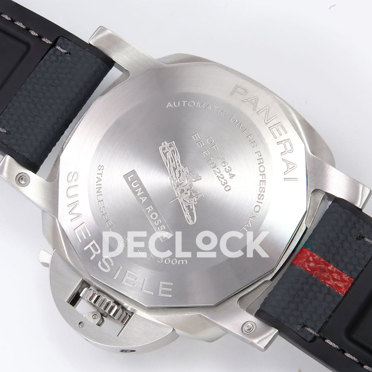 Panerai Submersible Luna Rossa PAM01565 Blue Dial VSF P900 replica - luna rossa steel caseback