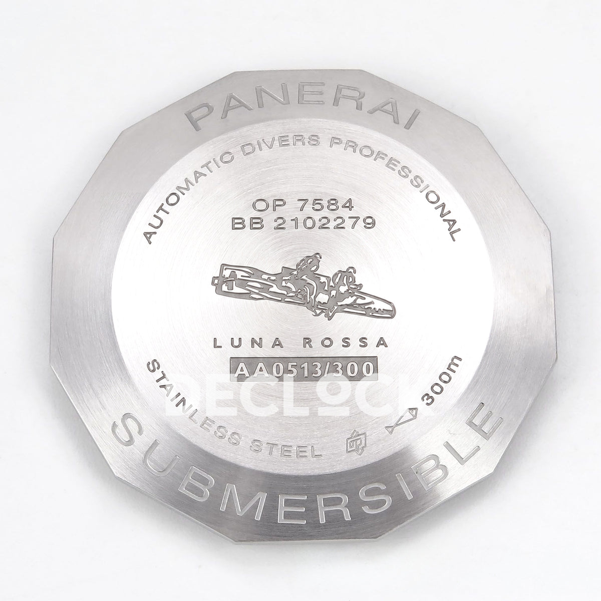 Panerai Submersible Luna Rossa PAM01565 Blue Dial VSF P900 replica - caseback exterior