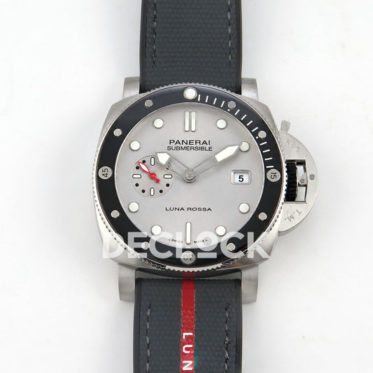 Panerai Submersible QuarantaQuattro Luna Rossa PAM01681 Silver Dial VSF P900 replica - front