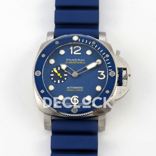 Panerai Submersible Mike Horn PAM01676 Blue Dial Rubber VSF P900 replica - front