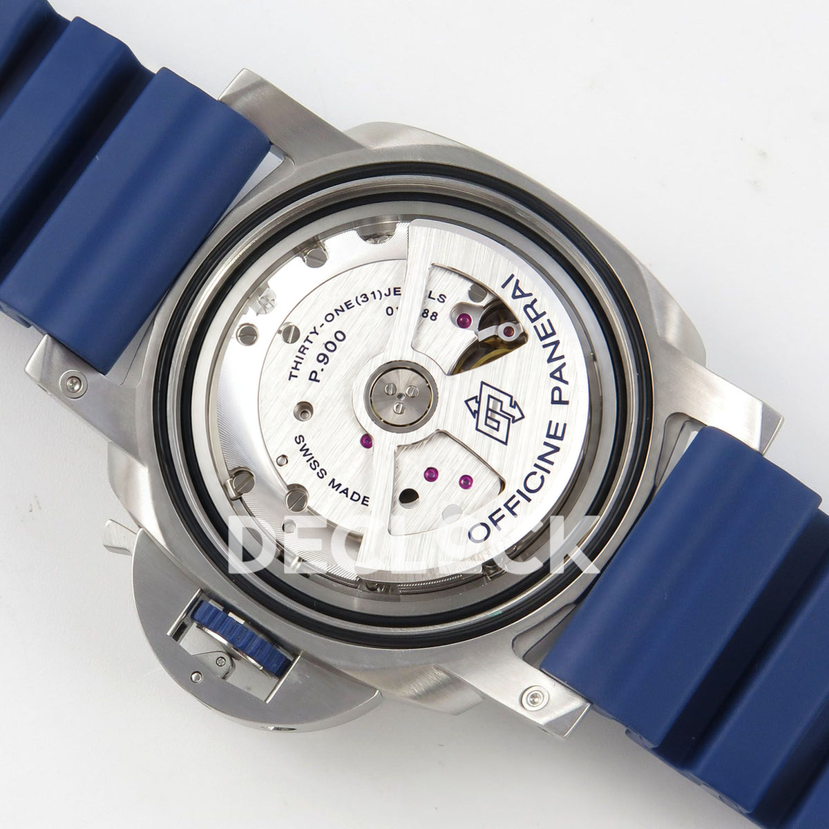 Panerai Submersible Mike Horn PAM01676 Blue Dial Rubber VSF P900 replica - movement back