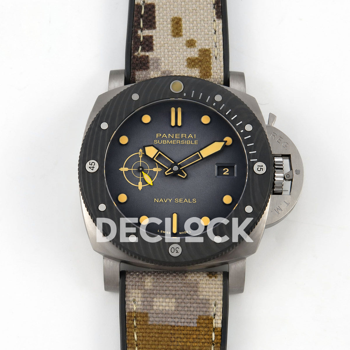 Panerai Submersible Navy SEALs Titanio PAM01669 Camouflage VSF P900 replica - front