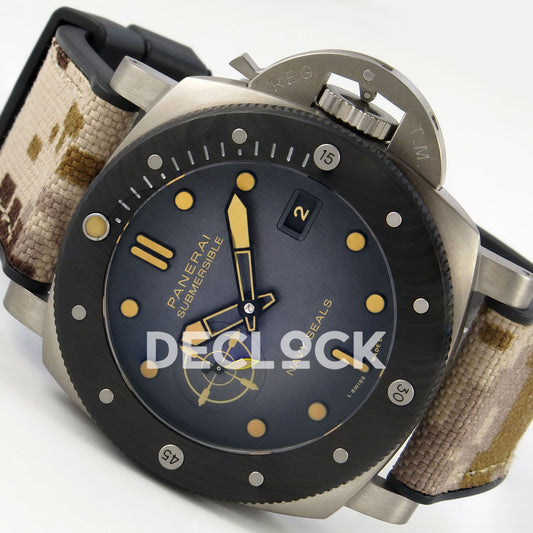 Panerai Submersible Navy SEALs Titanio PAM01669 Camouflage VSF P900 replica - dial angle right