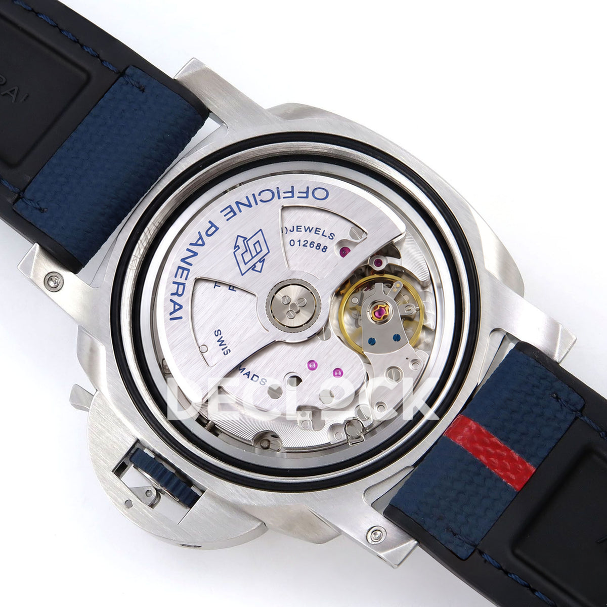 Panerai Submersible QuarantaQuattro Luna Rossa PAM01391 Blue Fabric VSF P900 replica - movement back