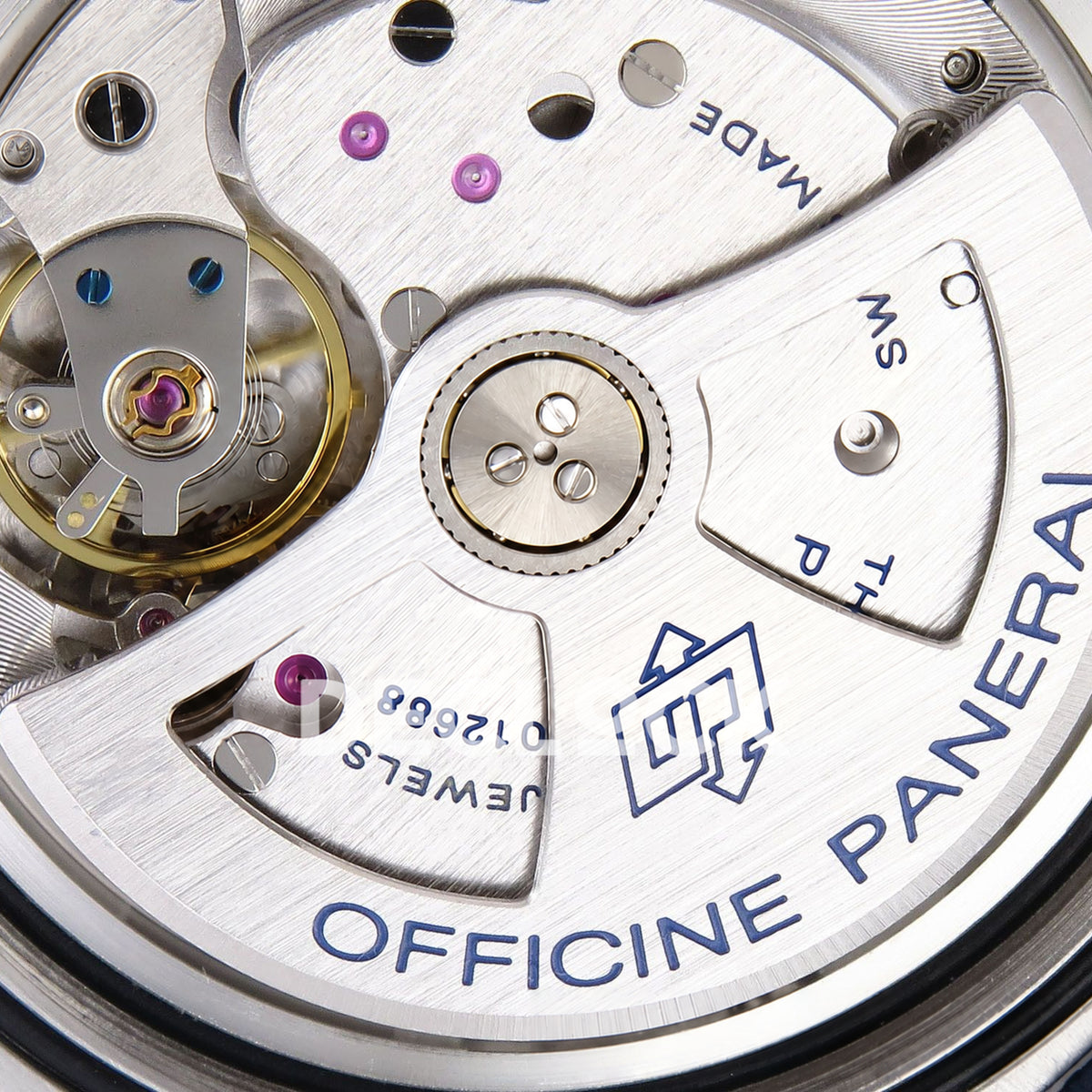 Panerai Submersible QuarantaQuattro Luna Rossa PAM01391 Blue Fabric VSF P900 replica - rotor detail