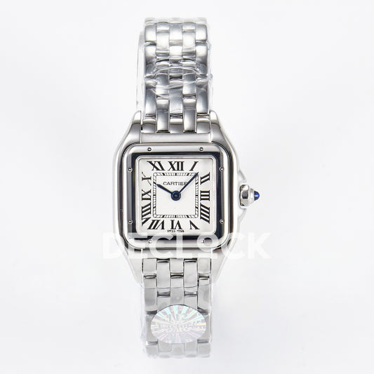 Panthère De Cartier Mini 22x18mm Steel White Dial Asian AAA+ Replica – front 01