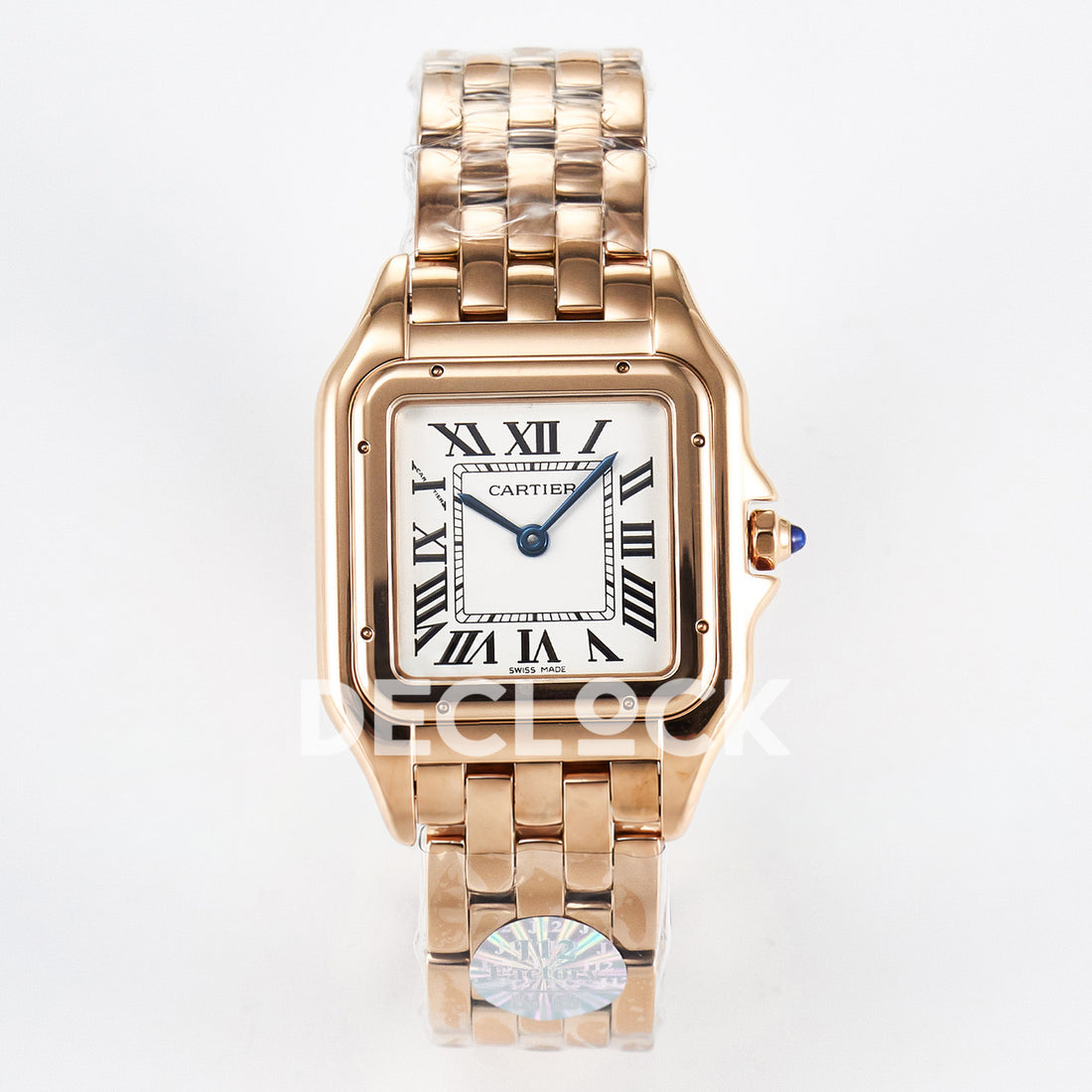 Panthère De Cartier Small 27x22mm Rose Gold White Dial Asian AAA+ Replica – front 01 WGPN0006