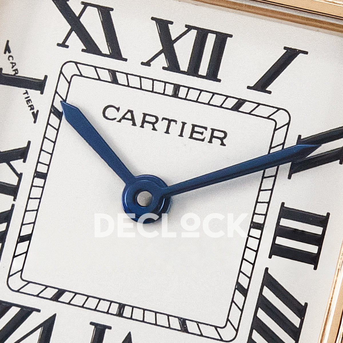 Panthère De Cartier Small 27x22mm Rose Gold White Dial Stone Bezel Asian AAA+ Replica – dial detail 09