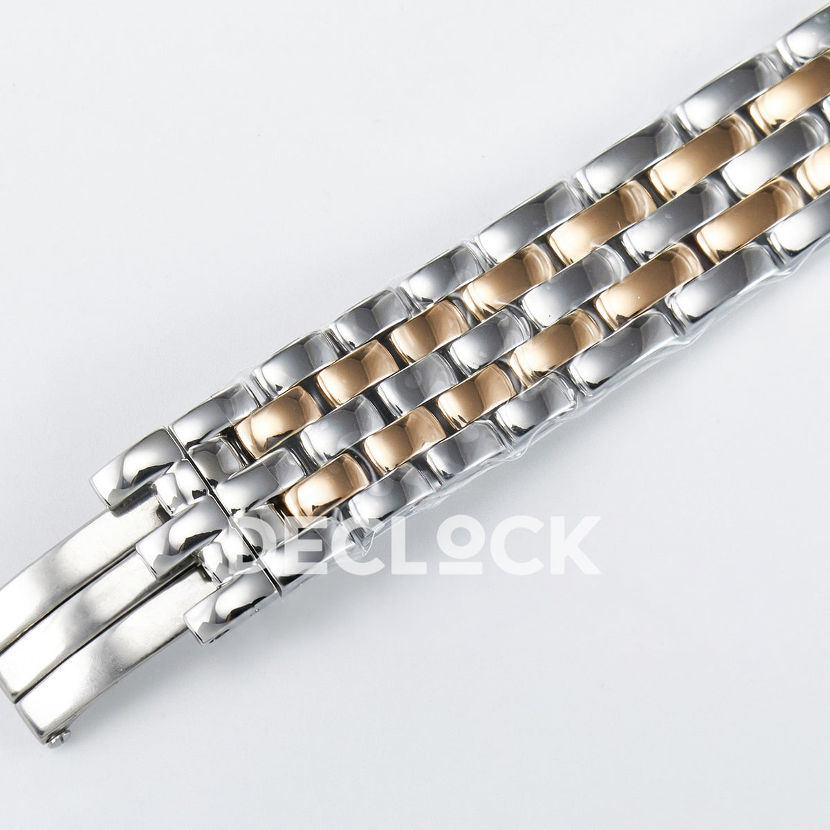 Panthère De Cartier Small 27x22mm Steel & Rose Gold White Dial Stone Bezel Asian AAA+ Replica – watch detail 16