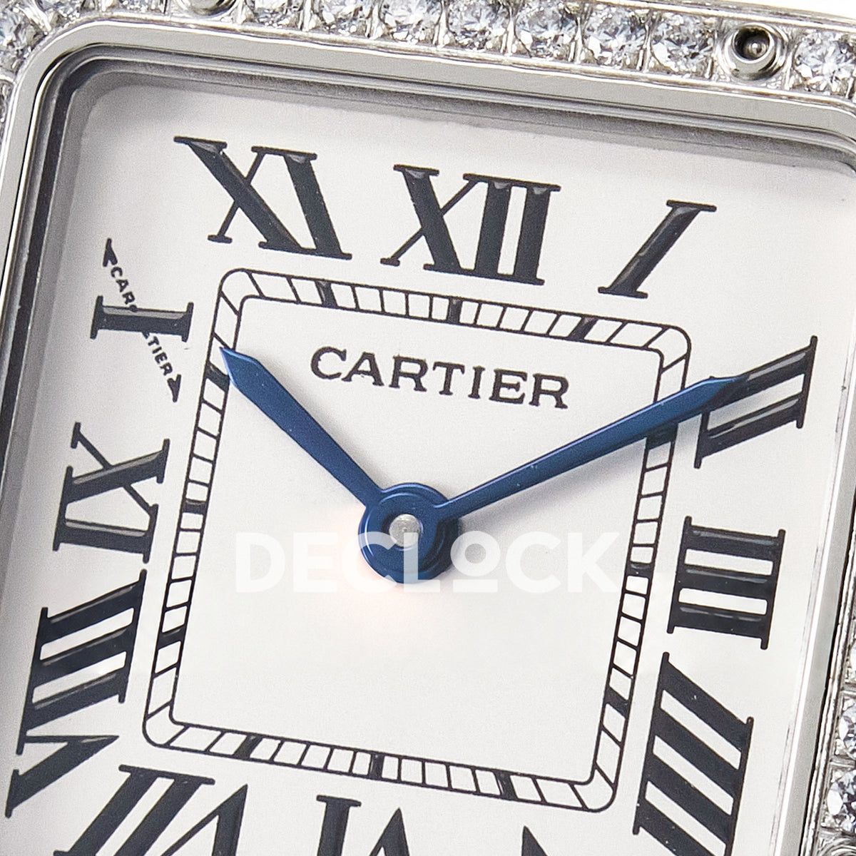 Panthère De Cartier Small 27x22mm Steel White Dial Stone Bezel Asian AAA+ Replica – dial detail 09