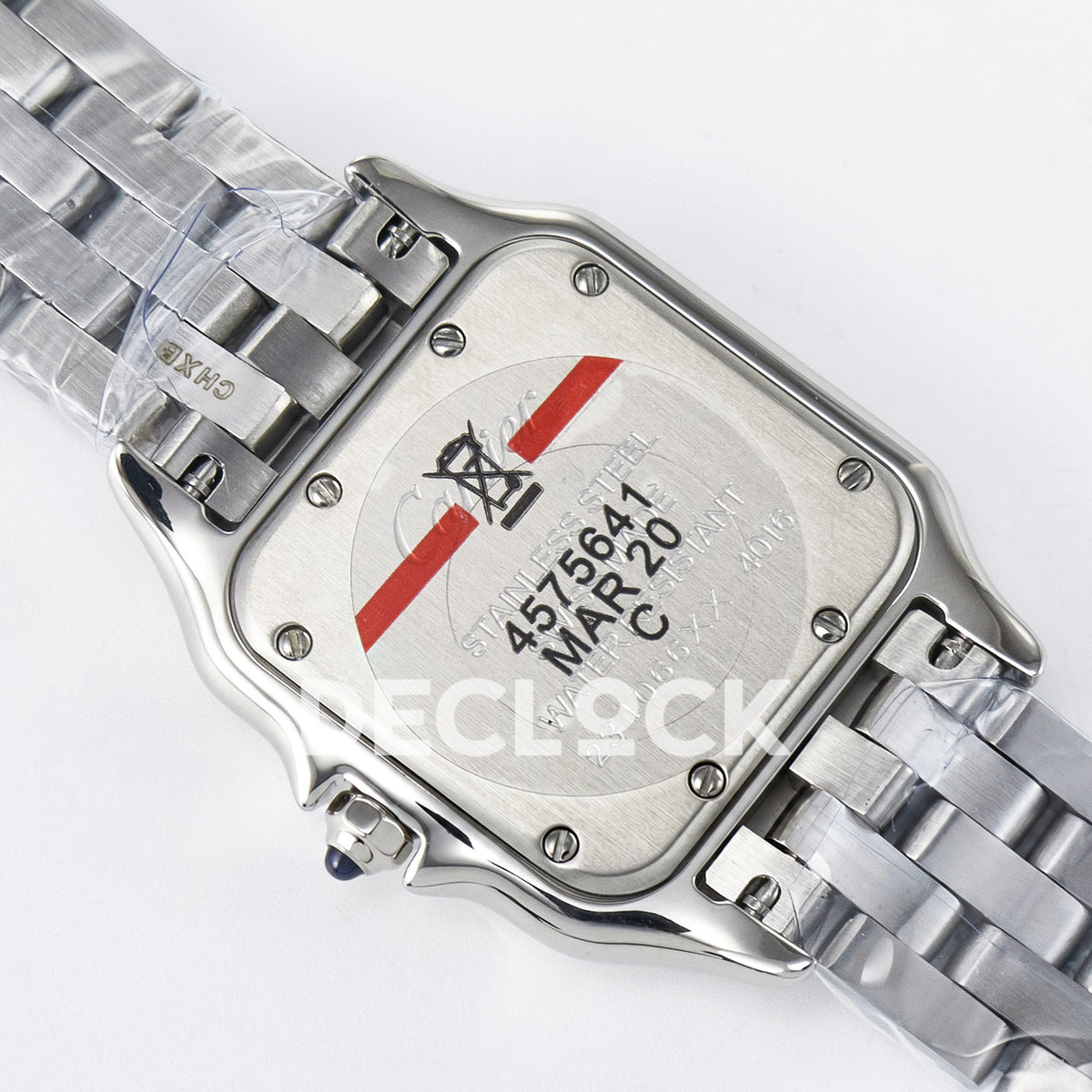 Panthère De Cartier Small 27x22mm Steel White Dial Stone Bezel Asian AAA+ Replica – watch detail 14