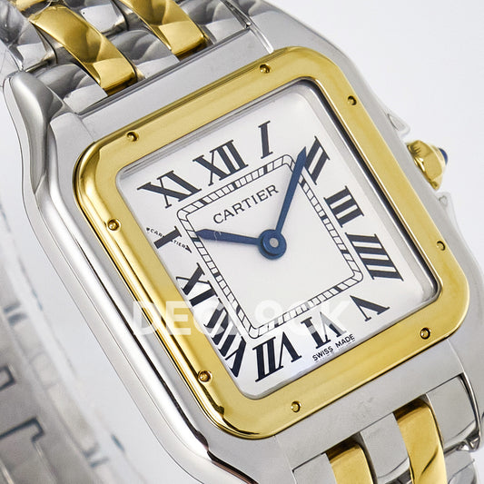 Panthère De Cartier Small 27x22mm Steel & Yellow Gold White Dial Asian AAA+ Replica – angle 04