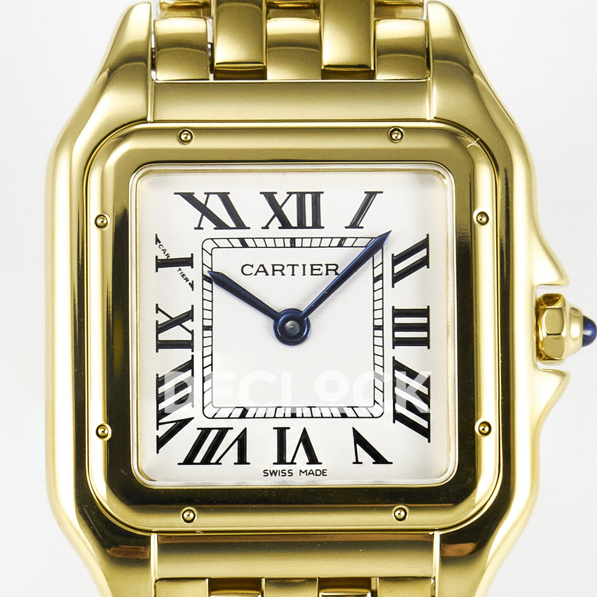 Panthère De Cartier Small 27x22mm Yellow Gold White Dial Asian AAA+ Replica – dial front 02